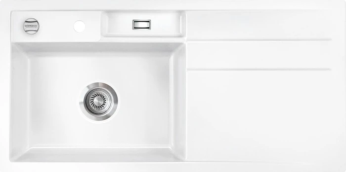 systemceram Bela 100 F Einbau Becken links mit Ablauffernbedienung grönland