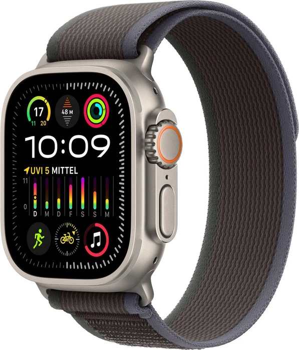 Apple Trail Loop M/L für Apple Watch Ultra (49mm) blau/schwarz/titan natur