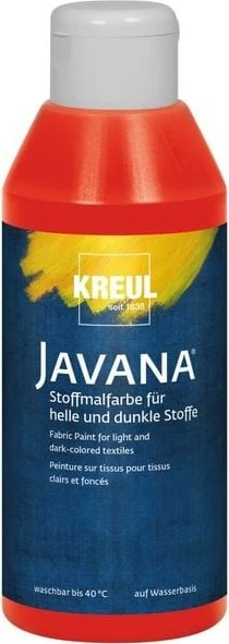 Kreul Javana Stoffmalfarbe für helle und dunkle Stoffe, rot, 250ml