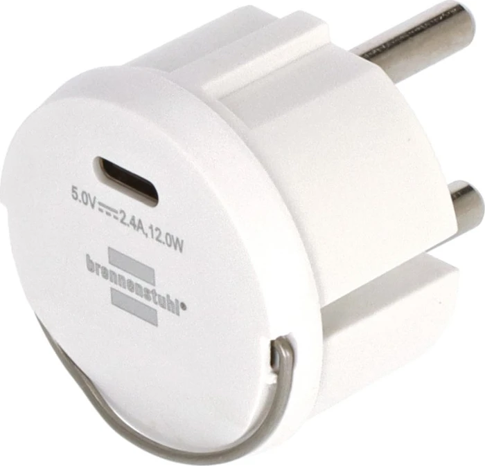 Brennenstuhl USB-C Steckdosenadapter weiß