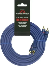 Renegade Audio-Cinchkabel, blau, 5m (Ren5RCA)