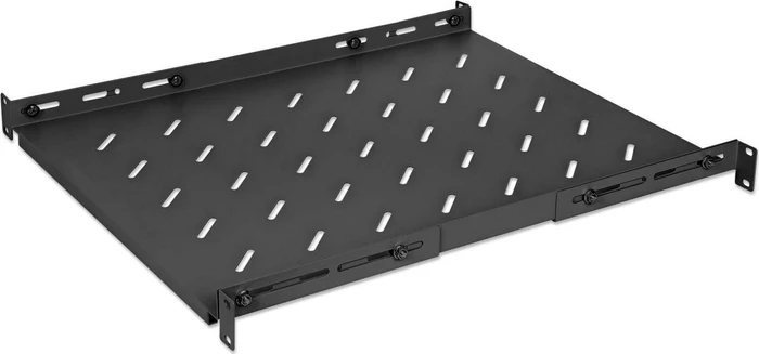 Intellinet 19" Fachboden zur Festmontage, schwarz, 550mm Einbautiefe, 1HE