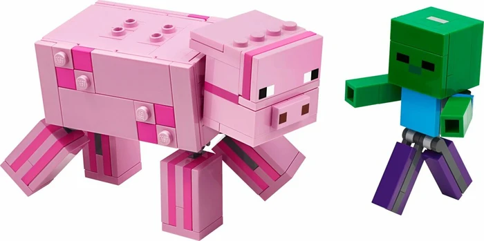 LEGO Minecraft - BigFig Schwein mit Zombiebaby