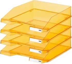 HAN Klassik Papierablage, A4, orange transparent