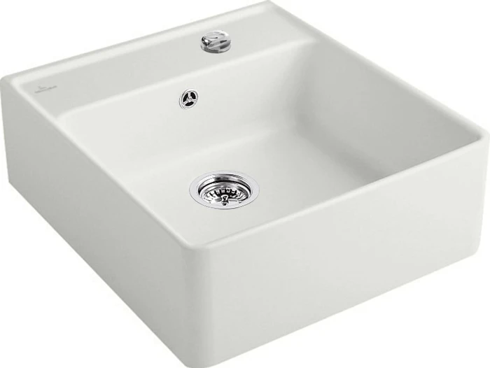 Villeroy & Boch Spülstein Becken mittig mit Ablauffernbedienung steam