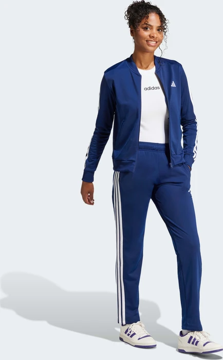 adidas Essentials 3-Streifen Trainingsanzug dark blue (Damen)