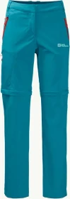 Jack Wolfskin Glastal Zip Away Zip-Off Hose lang tile blue (Damen)