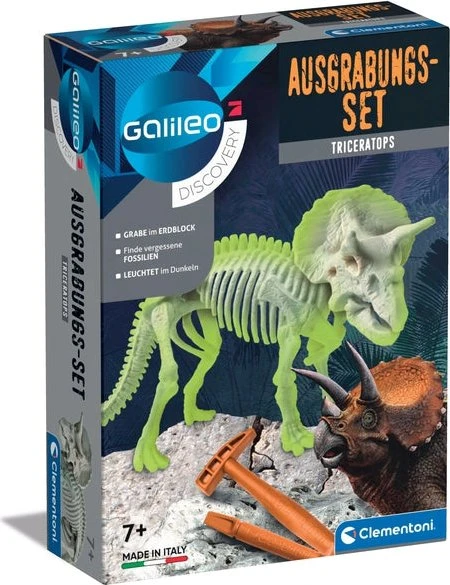 Clementoni Galileo Ausgrabungs-Set Triceratops
