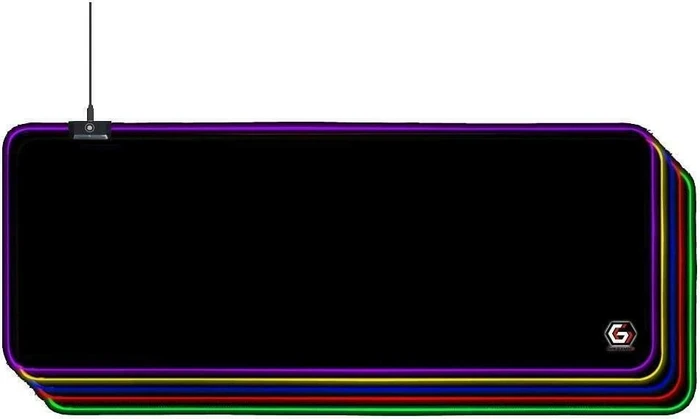 Gembird MP-GAMELED-L, LED Gaming Mauspad, 800x300mm, schwarz
