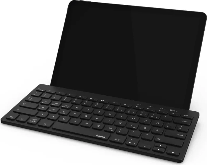 Hama KEY4ALL X2100 Multi-Device Tastatur mit Standfunktion, schwarz, Bluetooth, DE