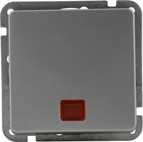 uniTEC MONTREAL Serie 503 Kontroll-/Wechselschalter, silber