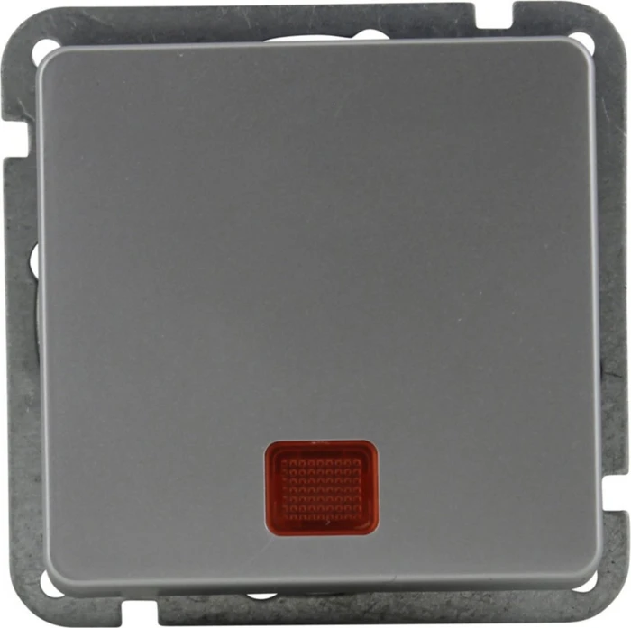 uniTEC MONTREAL Serie 503 Kontroll-/Wechselschalter, silber