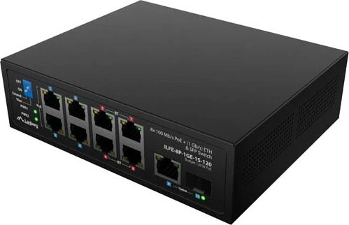 Lanberg ILFE Railmount Switch, 9x RJ-45, 1x SFP, 120W PoE++