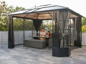 Sojag Savino Pavillon 12x14 schwarz