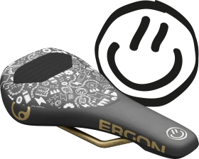 Ergon SM Downhill Comp Vali Höll Edition 120mm Sattel schwarz/gold