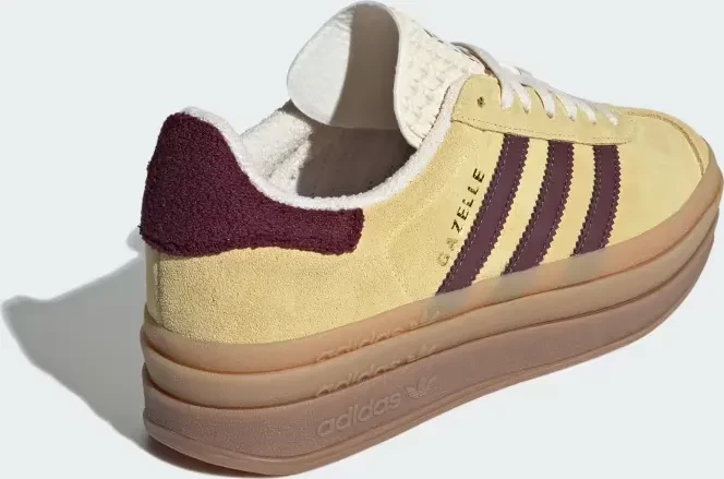 adidas Gazelle Bold almost yellow/maroon/wonder white (Damen)