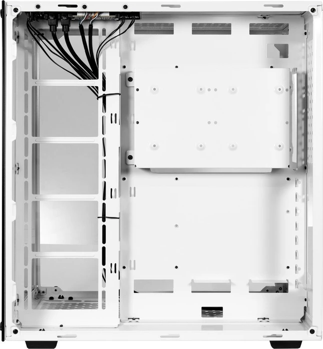 Inter-Tech C-701 Panorama White, weiß, Glasfenster