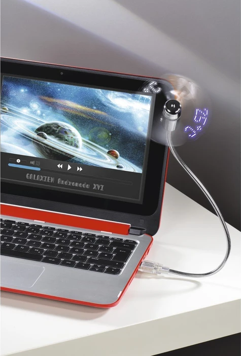 Hama USB-Tischventilator mit Temperaturanzeige