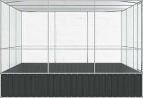 vidaXL Voliere, silber/grau, 311x212x307cm