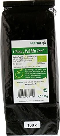 Sanitas Bio Grüner Tee China Pai Mu Tan, 100g