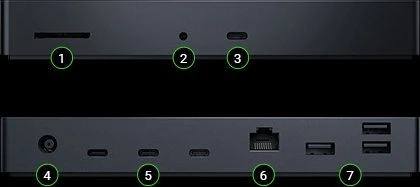 Razer Thunderbolt 4 Dock Chroma, schwarz, UK, Thunderbolt 4 [Buchse]