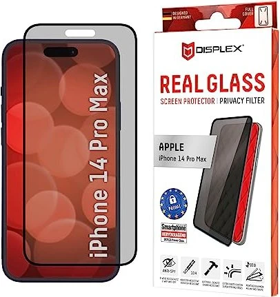 Displex Real Glass Full Cover Privacy für Apple iPhone 14 Pro Max