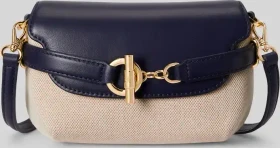 Ralph Lauren Blaike Segeltuch Small Umhängetasche natur/navy