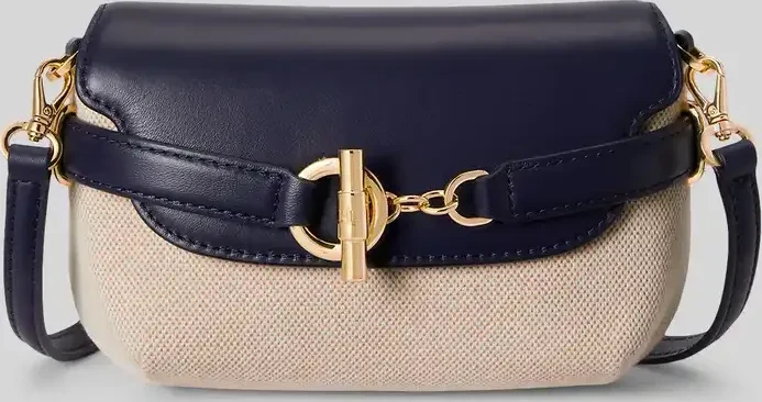 Ralph Lauren Blaike Segeltuch Small Umhängetasche natur/navy