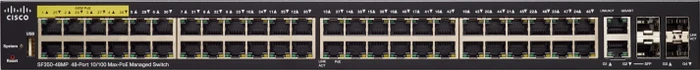 Cisco SF350 Rackmount Managed Switch, 48x RJ-45, 2x SFP, 2x RJ-45/SFP, 720W UPoE