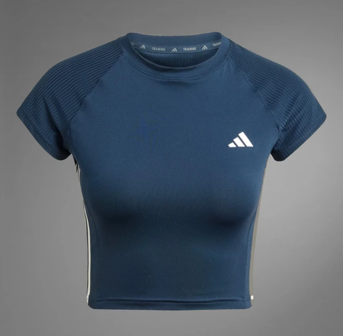adidas Hyperglam Rib Funktionsshirt kurzarm aurora ink (Damen)