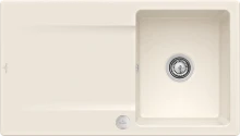 Villeroy & Boch Siluet Flat 880x490mm Einbau Becken reversibel mit Ablauffernbedienung crema