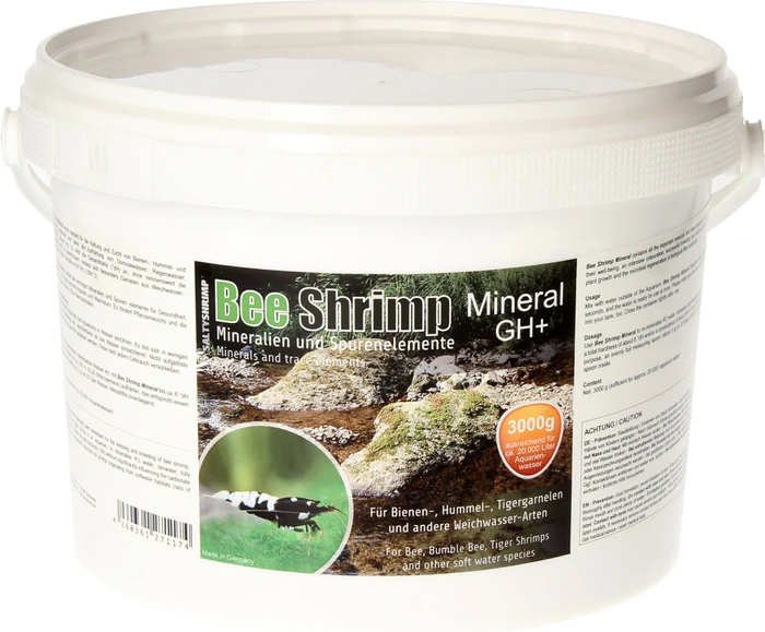 SaltyShrimp Bee Shrimp Mineral GH+, Mineralien und Spurenelemente zur Haltung und Zucht von Bienengarnelen, Hummelgarnelen und Tigergarnelen