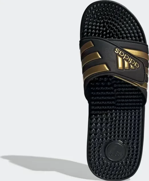 adidas Adissage core black/gold metallic