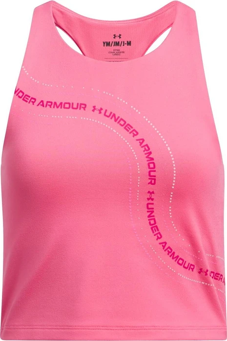 Under Armour Motion Branded Funktionsshirt ärmellos super pink/shaded fuchsia (Junior)
