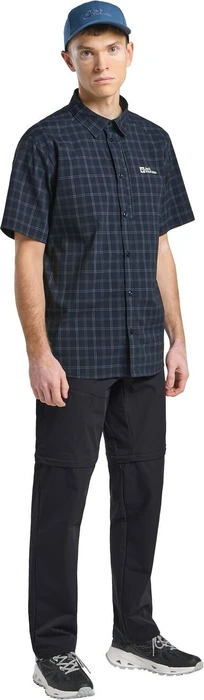 Jack Wolfskin Norbo Hemd kurzarm night blue checks (Herren)
