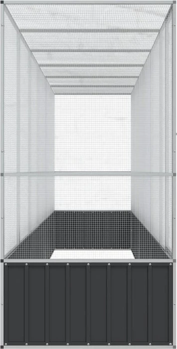 vidaXL Voliere, silber/grau, 626.5x212x107cm