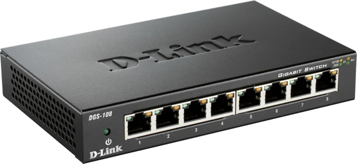 D-Link DGS-100 Desktop Gigabit Switch, 8x RJ-45