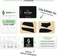 SensoryBoost Stealth Grip Tape für Logitech G502 X, Mouse Grip Tape, schwarz