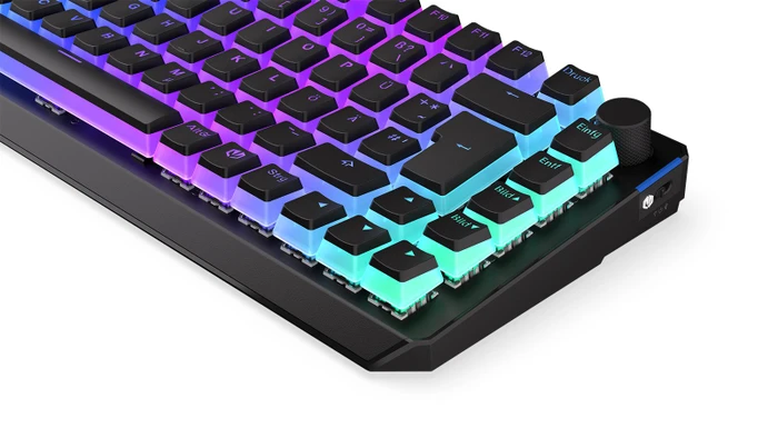 Endorfy Thock 75% Wireless Pudding, PBT, LEDs RGB, hot-swap, Kailh Box BLACK, USB/Bluetooth, DE