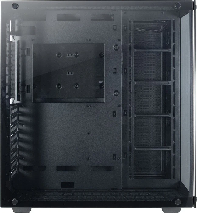 Inter-Tech C-701 Panorama, schwarz, Glasfenster