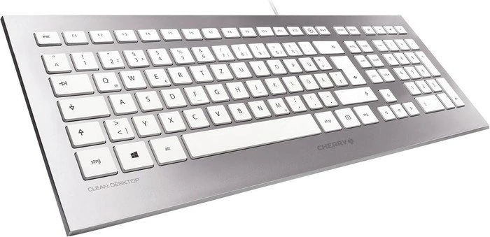 Cherry STRAIT Corded Keyboard silber, USB (verschiedene Layouts)