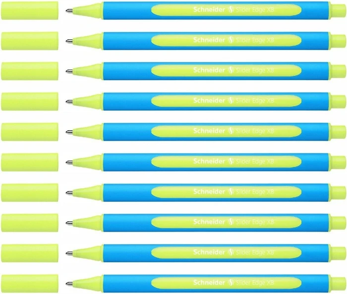 Schneider Slider Edge, XB Kugelschreiber gelb/blau, 10er-Pack