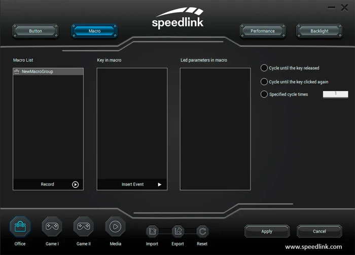 Speedlink Decus NX RGB Gaming Mouse schwarz, USB