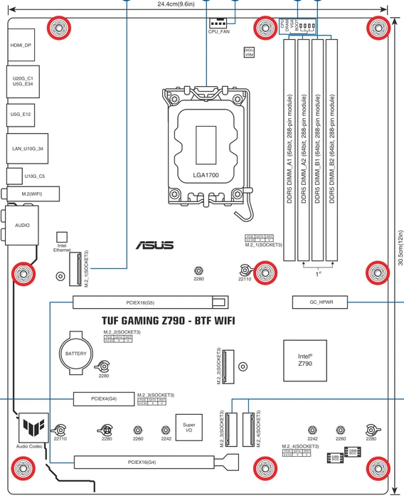 ASUS TUF Gaming Z790-BTF WIFI (Intel 1700)