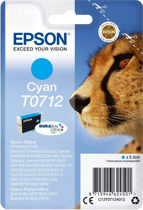 Epson Tinte T0712 cyan
