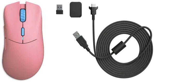 Glorious Model D Pro Wireless, Flamingo - Forge, USB