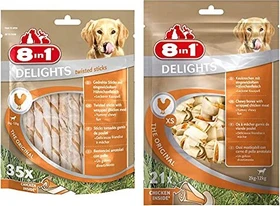 8in1 Delights Twisted Sticks Huhn M, 35 Stück