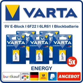 Varta Energy 9V-Block, 2er-Pack