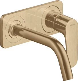 Hansgrohe Axor Citterio M Waschbeckenarmatur mit Platte 167mm brushed bronze