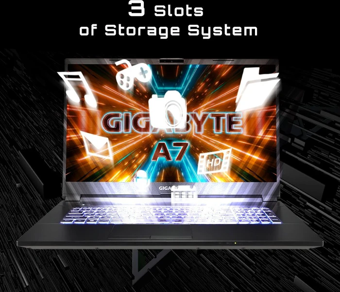 GIGABYTE A7, Ryzen 9 5900HX, 16GB RAM, 512GB SSD, GeForce RTX 3070, DE